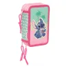Тройной пенал Lilo & Stitch Ice cream Розовый 12,5 x 19,5 x 5,5 cm 37 Предметы
