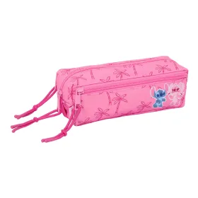 Kolmilokeroinen laukku Lilo & Stitch Chill Pinkki Mintunvihreä 22 x 8,5 x 6 cm
