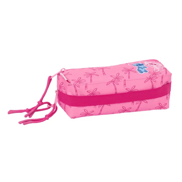 Trīsvietīgs futrālis Lilo & Stitch Chill Rozā Piparmētra 22 x 8,5 x 6 cm