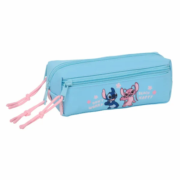 Тройной пенал Lilo & Stitch Happy Небесный синий 22 x 8,5 x 6 cm