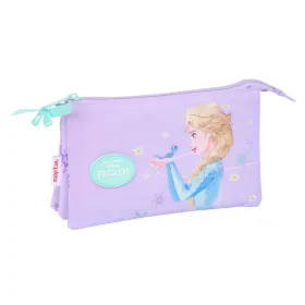 Тройной пенал Frozen Spirit Лиловый 22 x 12 x 3 cm