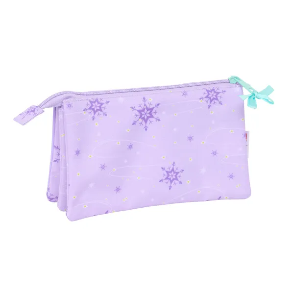 Kolmilokeroinen laukku Frozen Spirit Liila 22 x 12 x 3 cm