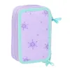Triple Pencil Case Frozen Spirit Lilac 12,5 x 19,5 x 5,5 cm 37 Pieces