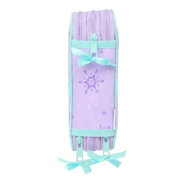 Kolmoiskynäkotelo Frozen Spirit Liila 12,5 x 19,5 x 5,5 cm 37 Kappaletta