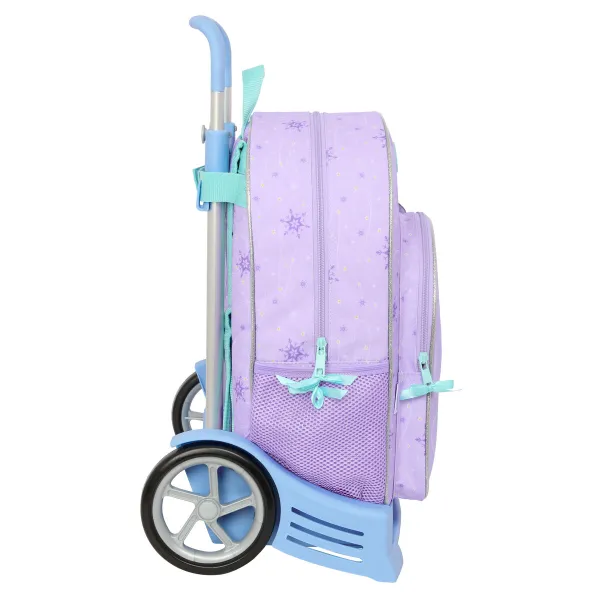 Reppu pyörillä Frozen Spirit Liila 33 x 42 x 14 cm