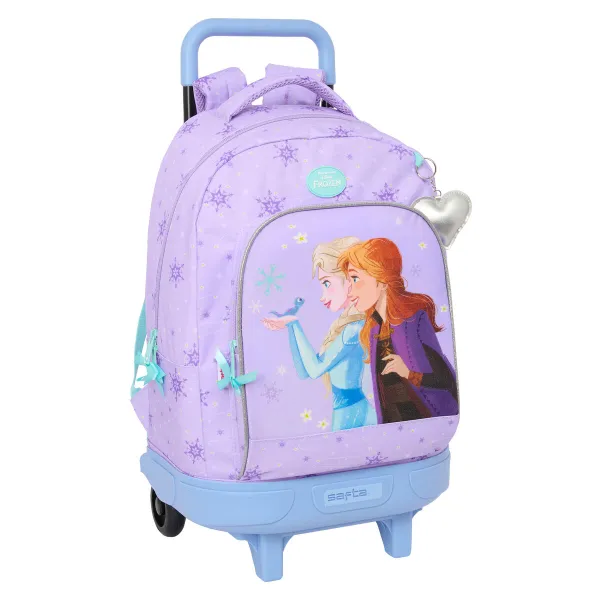 Reppu pyörillä Frozen Spirit Liila 33 x 45 x 22 cm
