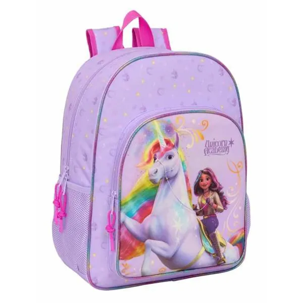 Mokyklinis krepšys Unicorn Academy Alyvinė 33 x 42 x 14 cm