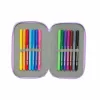 Triple Pencil Case Unicorn Academy Lilac 12,5 x 19,5 x 5,5 cm 37 Pieces
