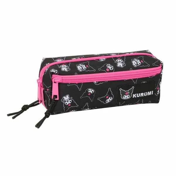 Triple Carry-all Kuromi Black Fuchsia 22 x 8,5 x 6 cm
