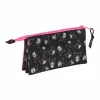 Triple Carry-all Kuromi Black Fuchsia 22 x 12 x 3 cm