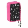 Triple Pencil Case Kuromi Black Fuchsia 12,5 x 19,5 x 5,5 cm 37 Pieces
