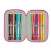 Triple Pencil Case Kuromi Black Fuchsia 12,5 x 19,5 x 5,5 cm 37 Pieces