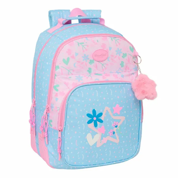 Школьный рюкзак BlackFit8 Smile Синий Розовый 32 x 42 x 15 cm