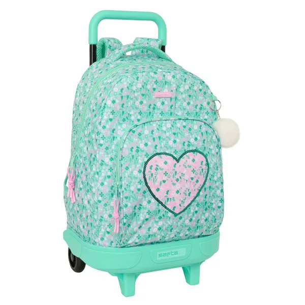Школьный рюкзак с колесиками Safta Cuore Мята 33 x 45 x 22 cm