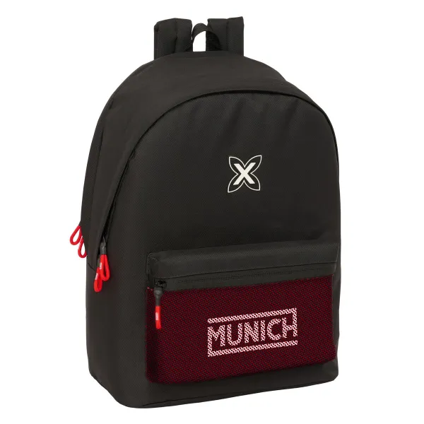 Mokyklinis krepšys Munich +usb munich Juoda 31 x 44 x 18 cm