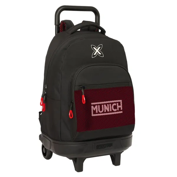 Школьный рюкзак с колесиками Munich Vulcan Чёрный 33 x 45 x 22 cm
