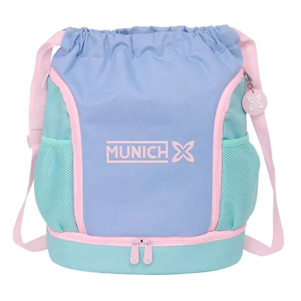 Сумка-рюкзак на веревках Munich Mellow Синий Розовый Celeste 35 x 40 x 1 cm