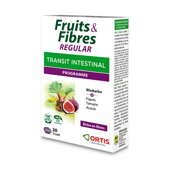 Ortis Fruits y Fibres Intestinal Transit 30 Tablets