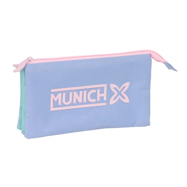 Triple Carry-all Munich Mellow Blue Pink Sky blue 22 x 12 x 3 cm