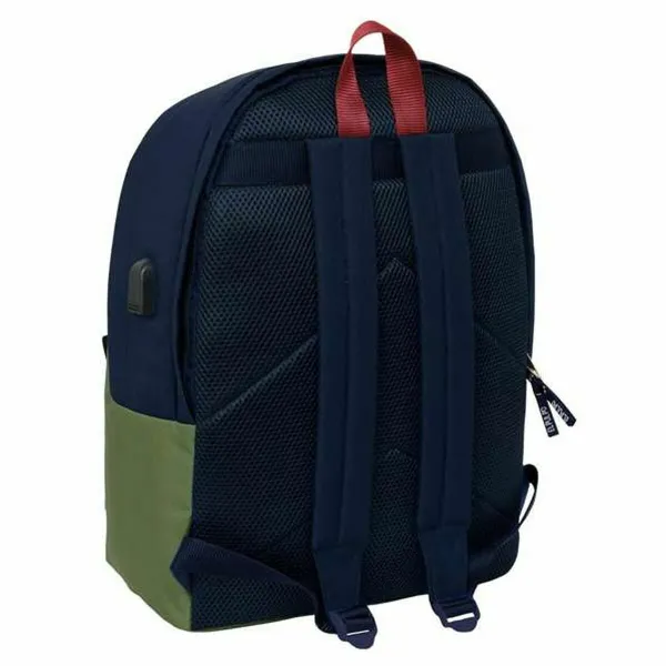 Koululaukku El Pulpo   Laivastonsininen Khaki 31 x 44 x 18 cm