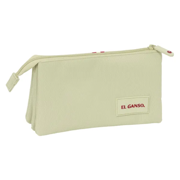 Kolmilokeroinen laukku El Ganso Beige Beige 22 x 12 x 3 cm