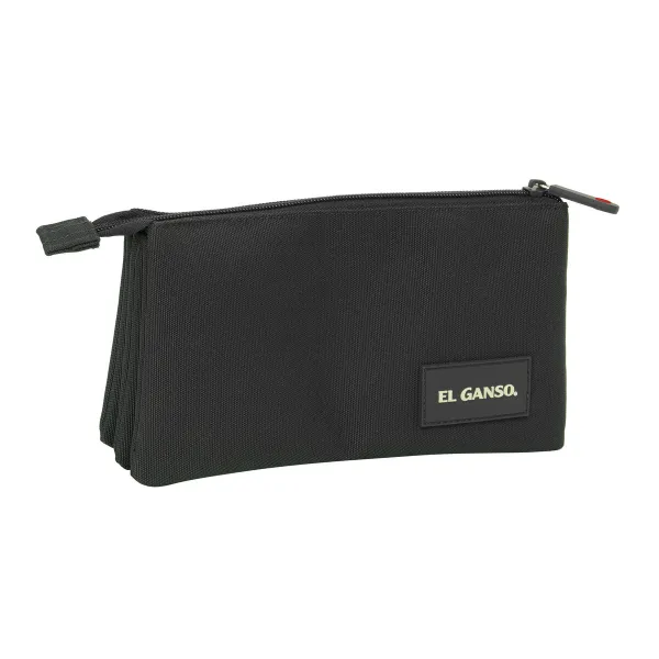 Kolmilokeroinen laukku El Ganso Black Musta 22 x 12 x 3 cm