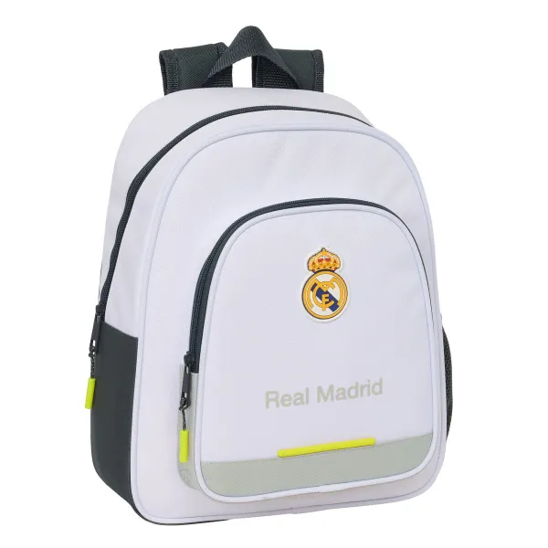 Koululaukku Real Madrid C.F. Valkoinen 28 x 34 x 10 cm