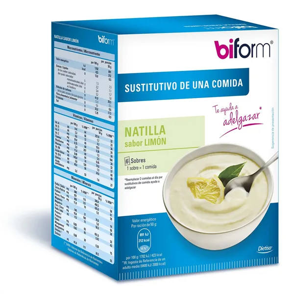 Biform Natillas Limon 6 Sobres