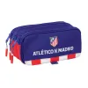 Тройной пенал Atlético Madrid Синий Белый Красный 21,5 x 10 x 8 cm