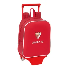 Reppu pyörillä Sevilla Fútbol Club Punainen 22 x 27 x 10 cm