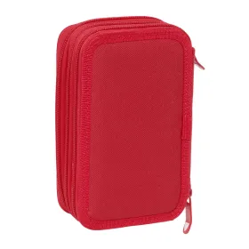 Kolmoiskynäkotelo Sevilla Fútbol Club Punainen 12,5 x 19,5 x 5,5 cm 37 Kappaletta