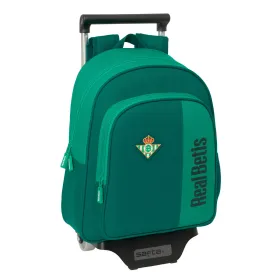 Mokyklinė kuprinė su ratukais Real Betis Balompié Žalia 28 x 34 x 10 cm