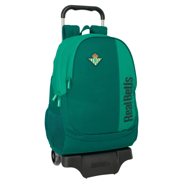 Mokyklinė kuprinė su ratukais Real Betis Balompié Žalia 30 x 43 x 14 cm