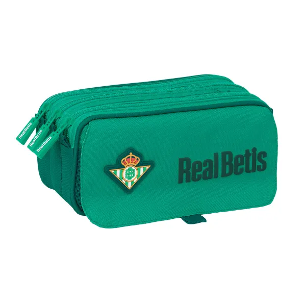 Trīsvietīgs futrālis Real Betis Balompié Zaļš 21,5 x 10 x 8 cm