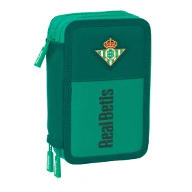 Kolmoiskynäkotelo Real Betis Balompié Akvamariini 12,5 x 19,5 x 5,5 cm 37 Kappaletta