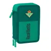 Kolmoiskynäkotelo Real Betis Balompié Akvamariini 12,5 x 19,5 x 5,5 cm 37 Kappaletta