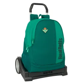 Mokyklinė kuprinė su ratukais Real Betis Balompié Žalia 32 x 43 x 14 cm