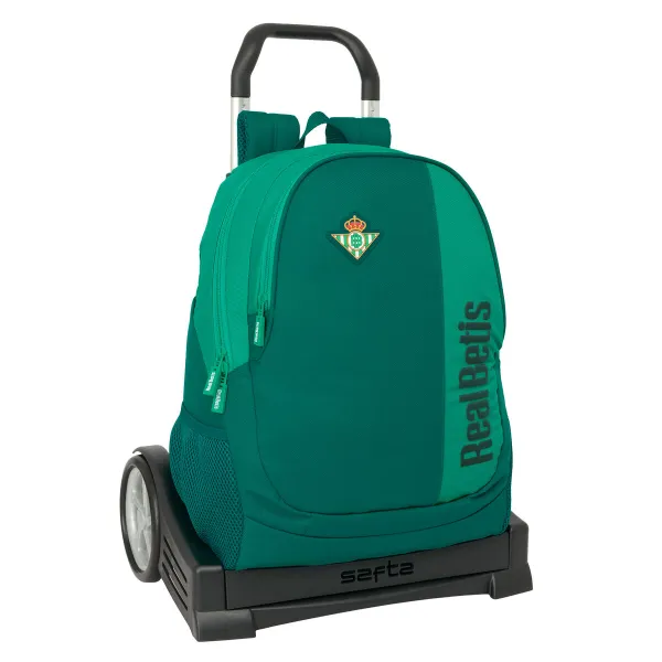 Школьный рюкзак с колесиками Real Betis Balompié Зеленый 32 x 43 x 14 cm