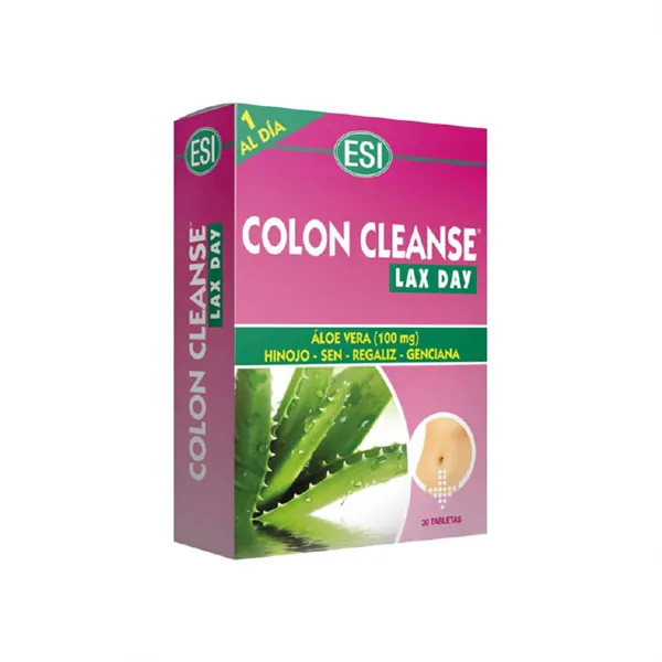 Esi Aloe Vera Colon Cleanse Lax Day 30 Tabletas