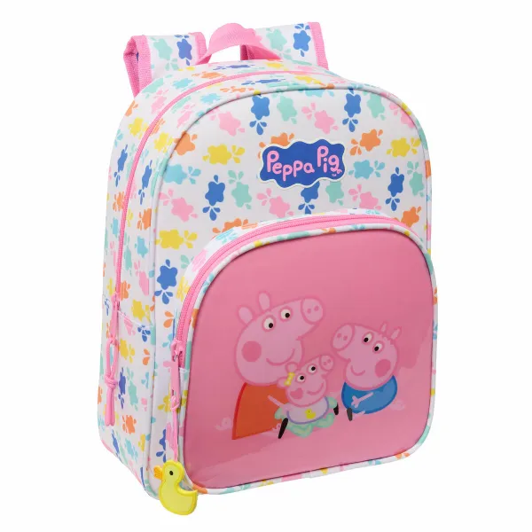 Mokyklinis krepšys Peppa Pig Baby pig Spalvotas 26 x 34 x 11 cm