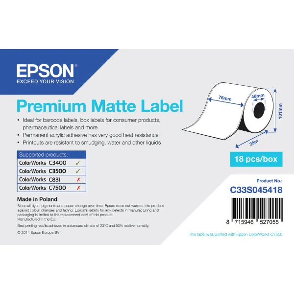 Terminio popieriaus rulonas Epson C33S045418 (1 vnt.)