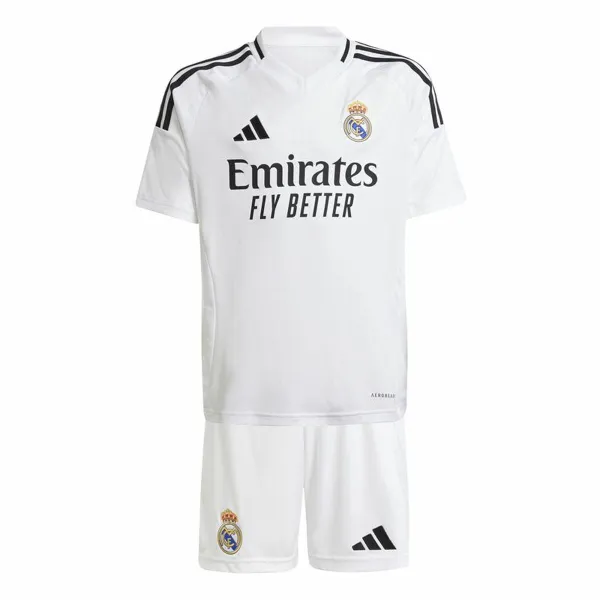 Bērnu Sporta Tērps Adidas Real Madrid 24/25 Home Kit Balts