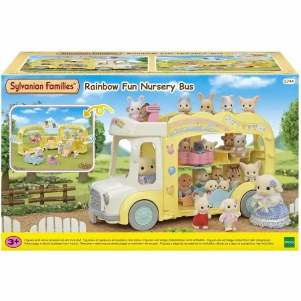 Аксессуары для кукольного домика Sylvanian Families 5744 Rainbow Fun Nursery Bus