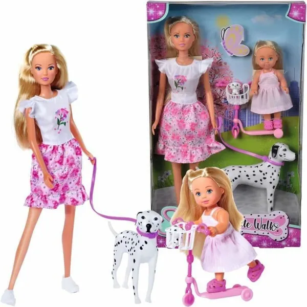 Lėlė Simba Love poupée dalmatien + Evi Love