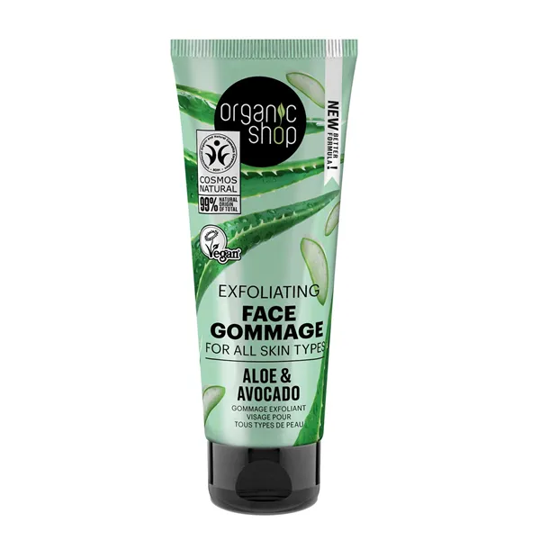 Organic Shop Aloe y Avocado Exfoliante Facial 75ml