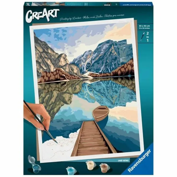 Värvide nummerdatud komplekt Ravensburger Lake Views 30 x 40 cm
