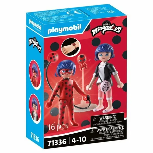 Playset Playmobil 71336 Miraculous: Marinette & Ladybug 16 Предметы