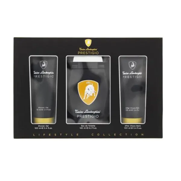 Tonino Lamborghini Prestigio Eau De Toilette 120ml Spray Gel De Baño 100ml Balsamo After Shave 100ml