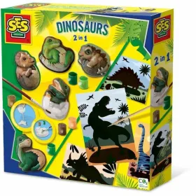 Piešimo rinkinys SES Creative 2 in 1 Dinosaurs