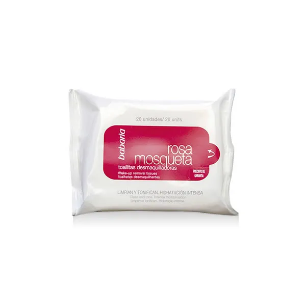 Babaria Rosa Mosqueta Make Up Remover Wipes 20 Units